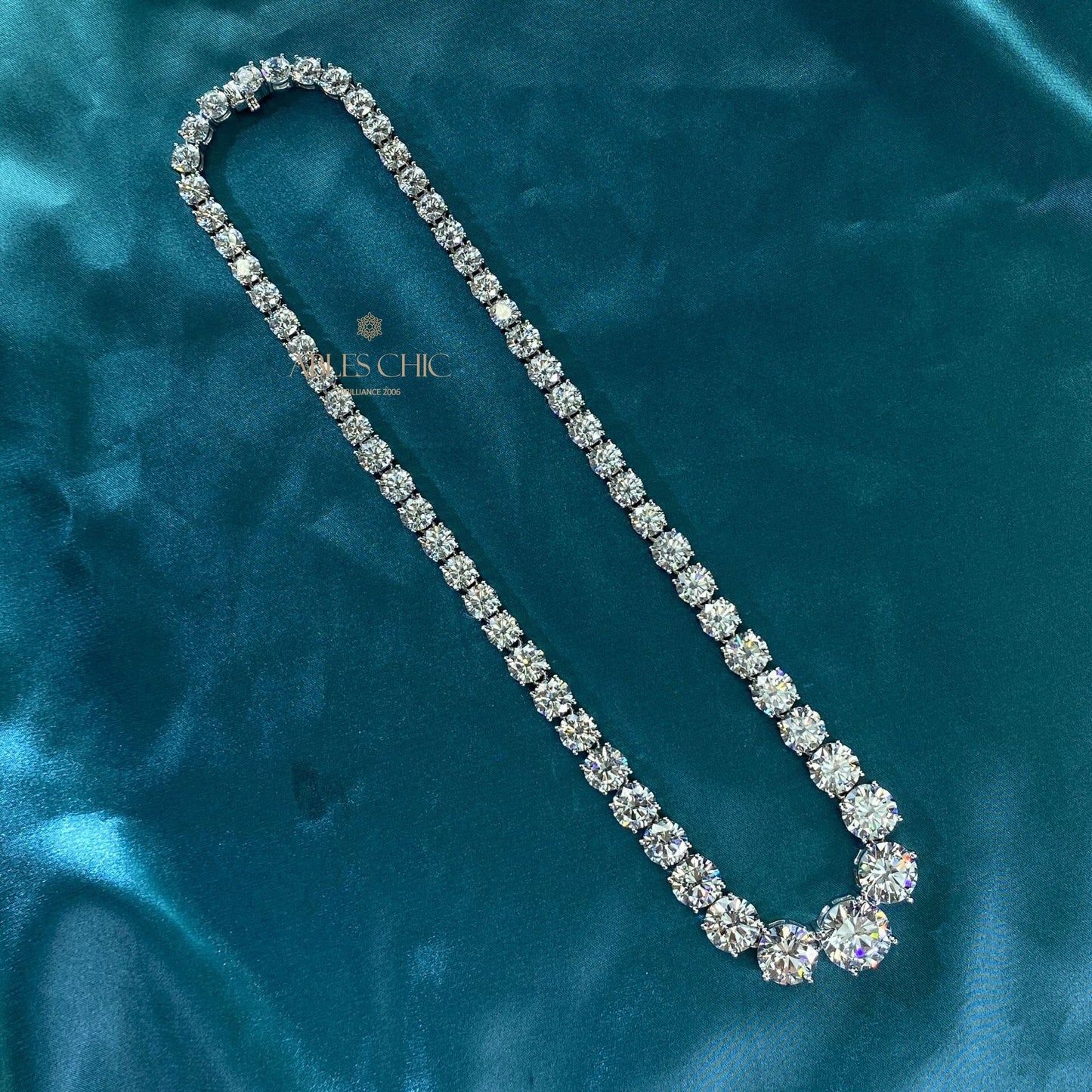 Gradient Iced Out Bling Halskette P0513