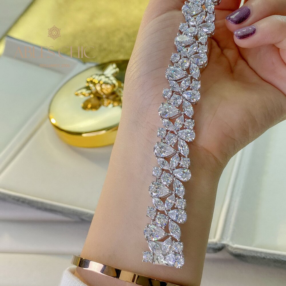 Brautarmband mit Eisblumenmuster B0630