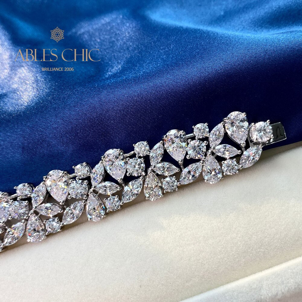 Brautarmband mit Eisblumenmuster B0630