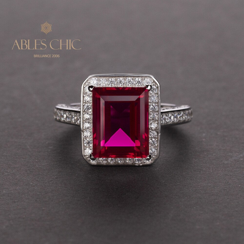 Ehering mit Labor-Smaragd R0303