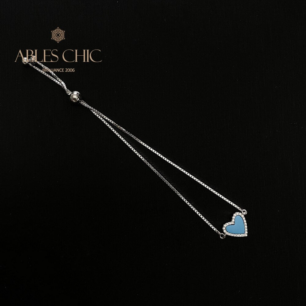 Türkises Herzarmband B0820