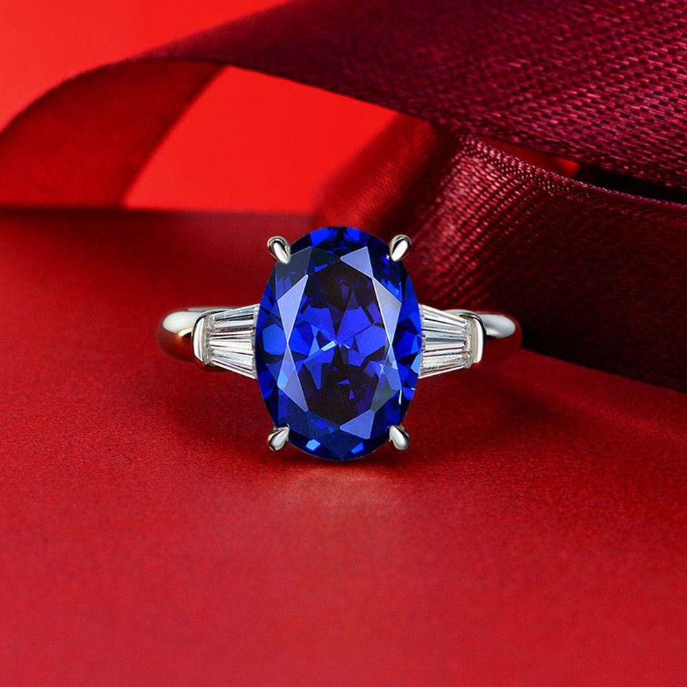 Statement-Ring mit im Labor gezüchtetem Edelstein R0378