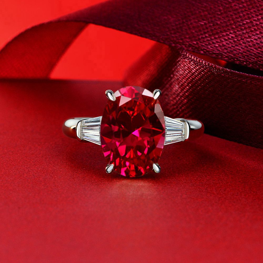 Statement-Ring mit im Labor gezüchtetem Edelstein R0378