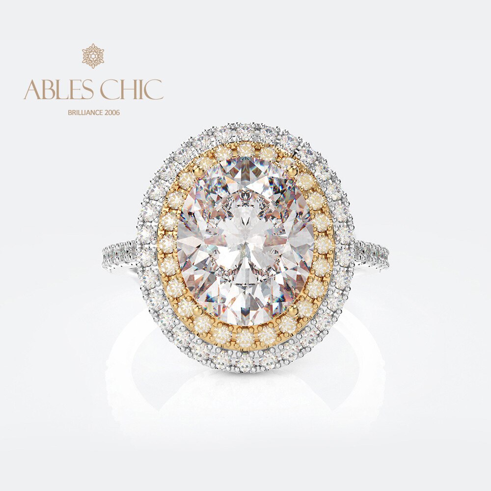 Halo-Ring mit Zirkonia-Pavé R0403