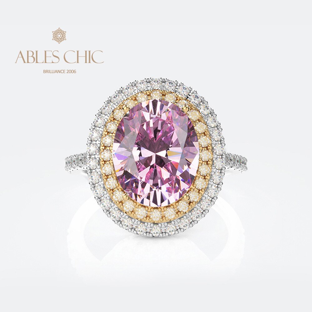 Halo-Ring mit Zirkonia-Pavé R0403