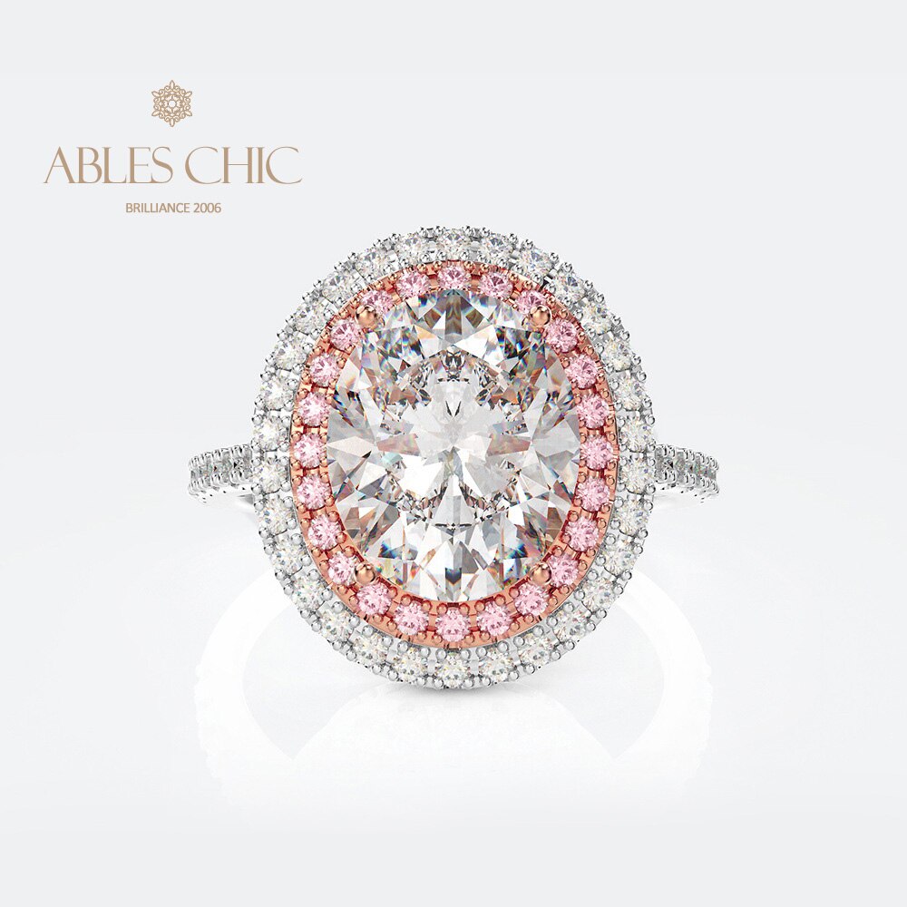 Halo-Ring mit Zirkonia-Pavé R0403