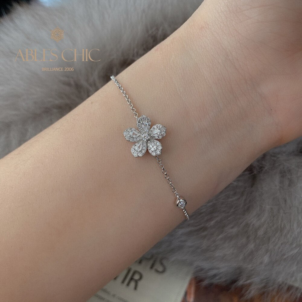 Blütenblatt Blume Hochzeit Armband B0855