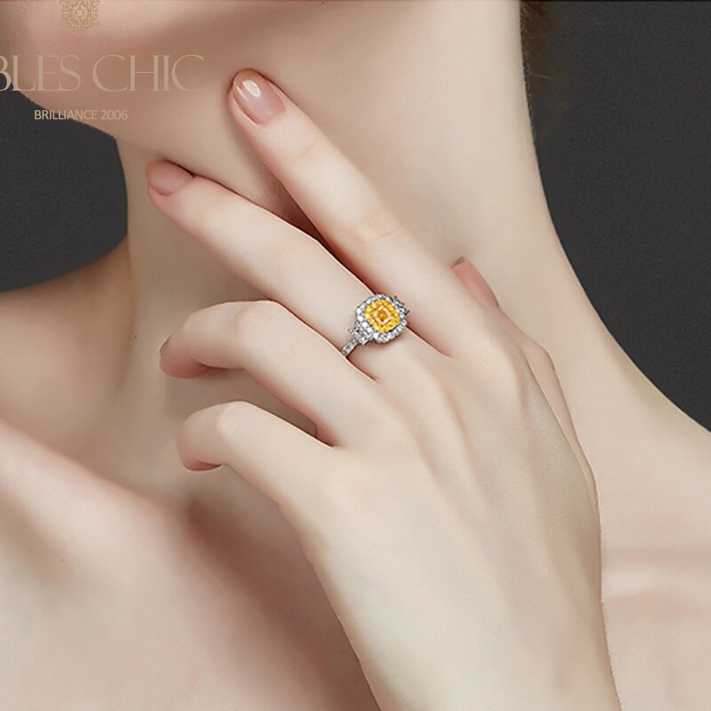 Gelber Saphir-Brautring R0442