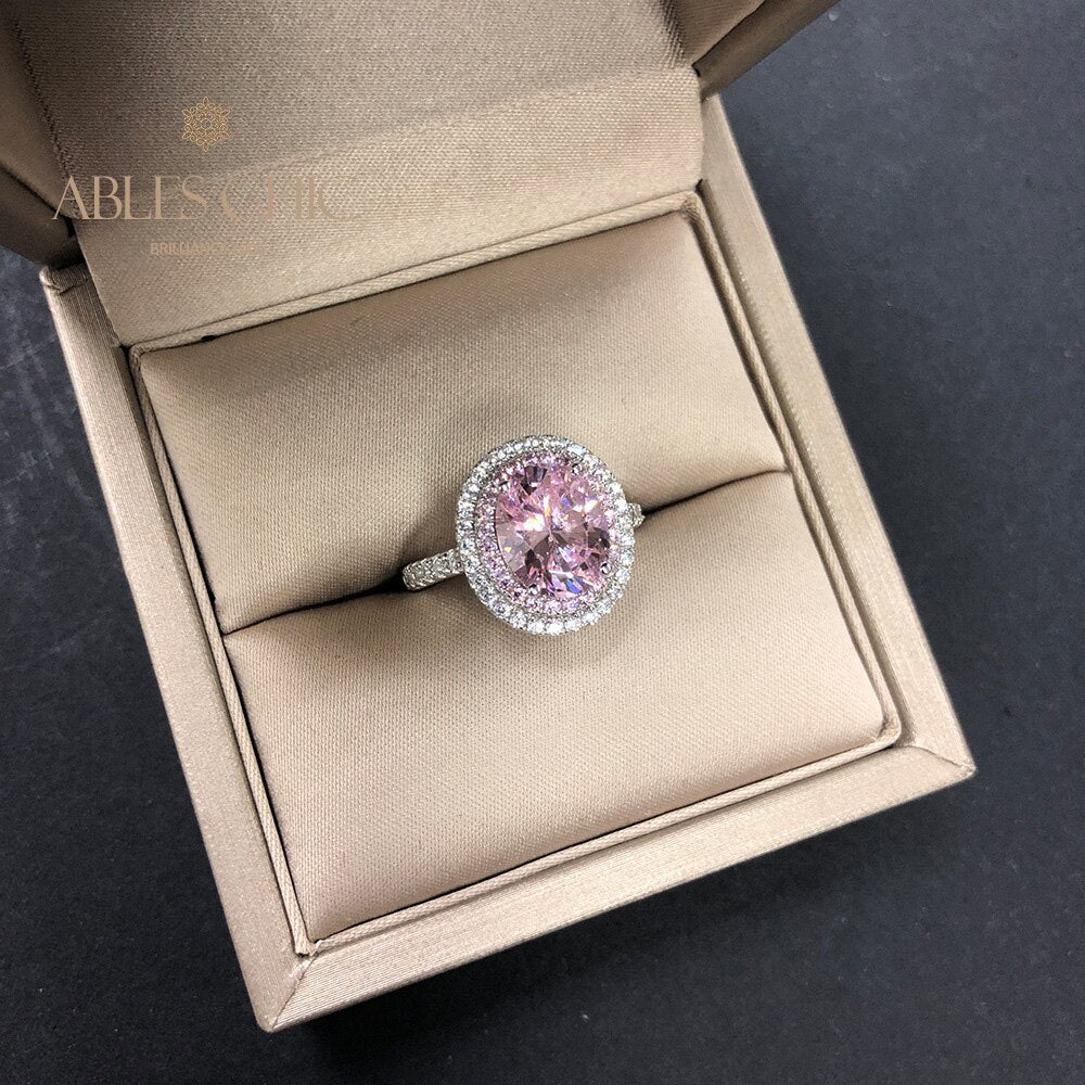 Halo-Ring mit Zirkonia-Pavé R0403