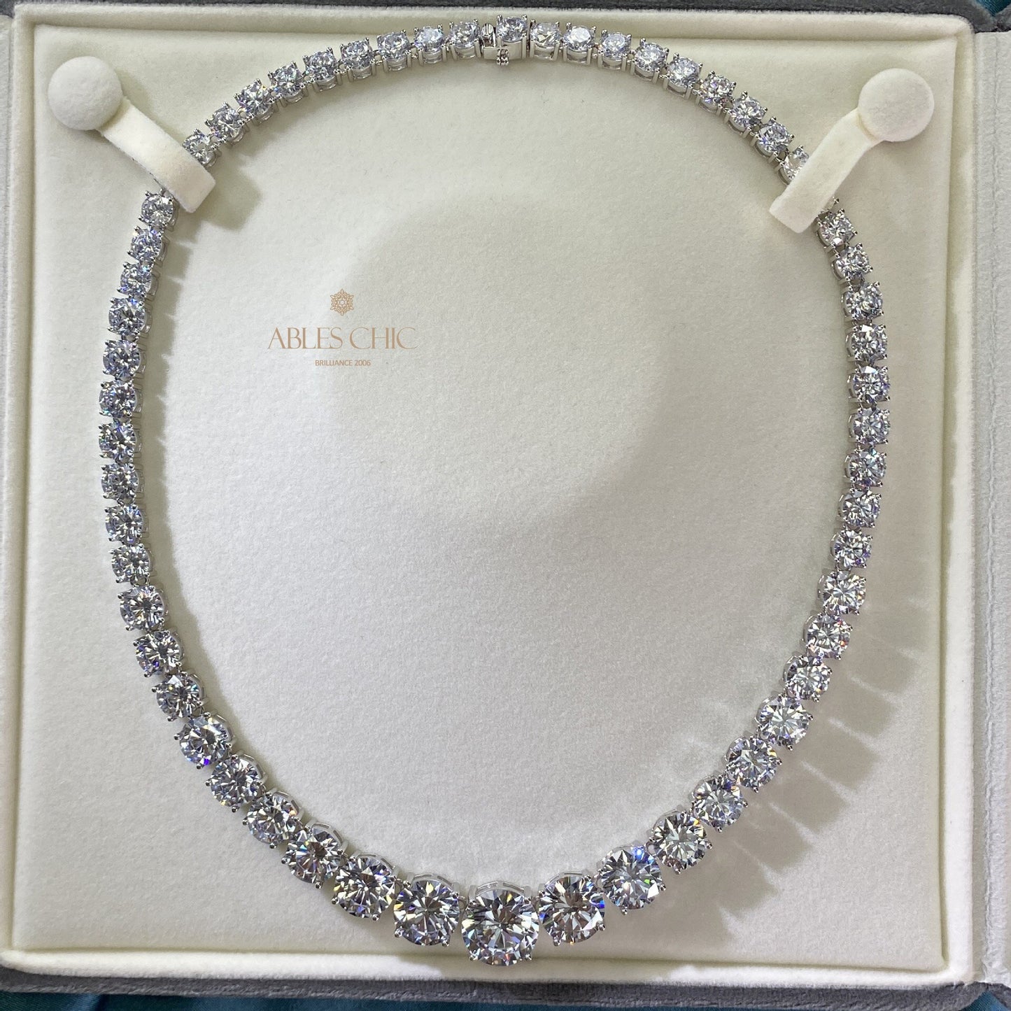 Gradient Iced Out Bling Halskette P0513