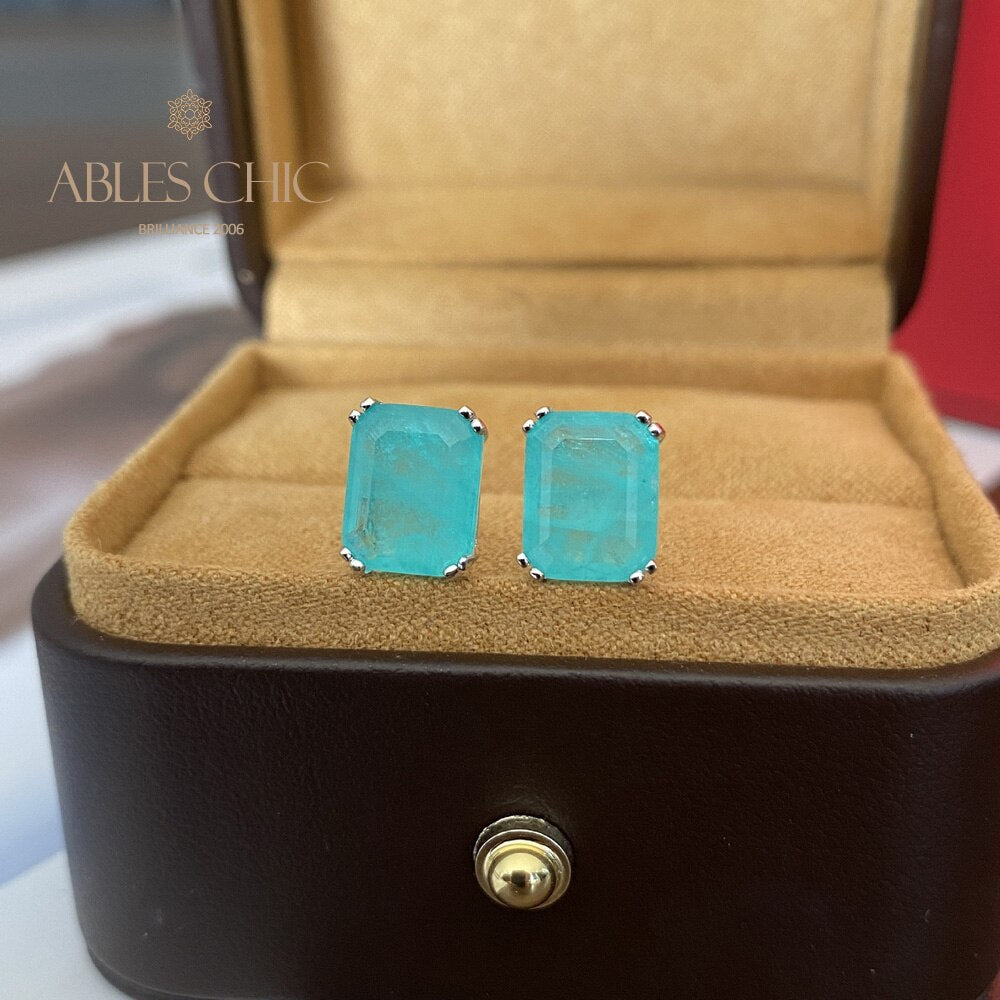 Smaragd Paraiba Turmalin Ohrringe E0121