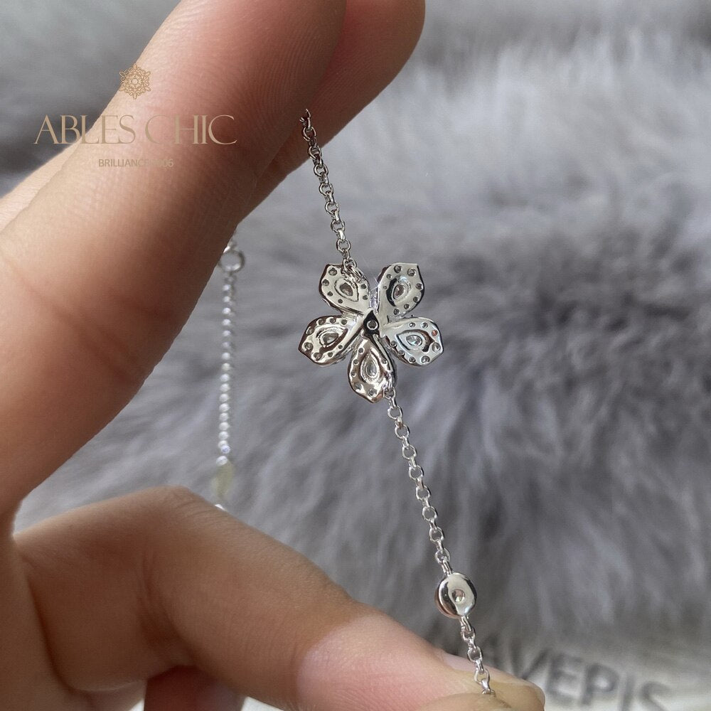 Blütenblatt Blume Hochzeit Armband B0855