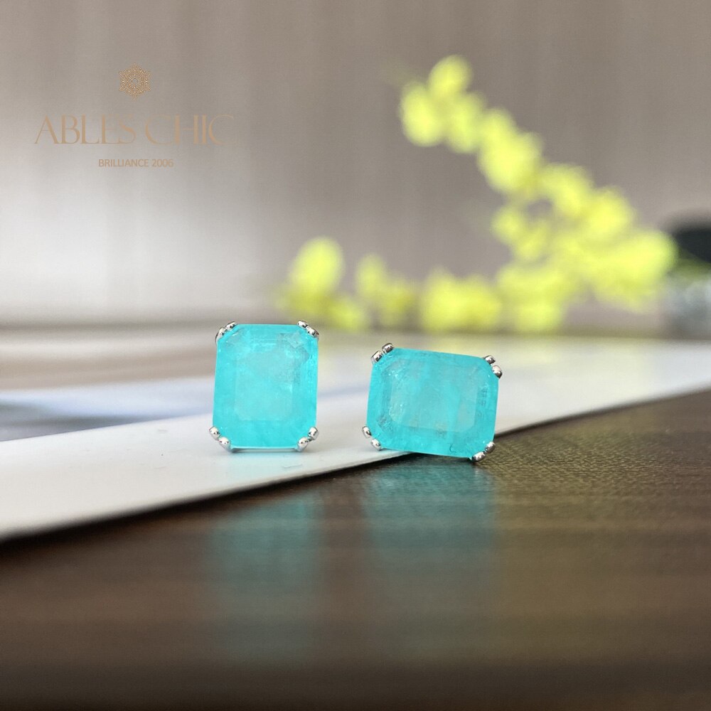 Smaragd Paraiba Turmalin Ohrringe E0121
