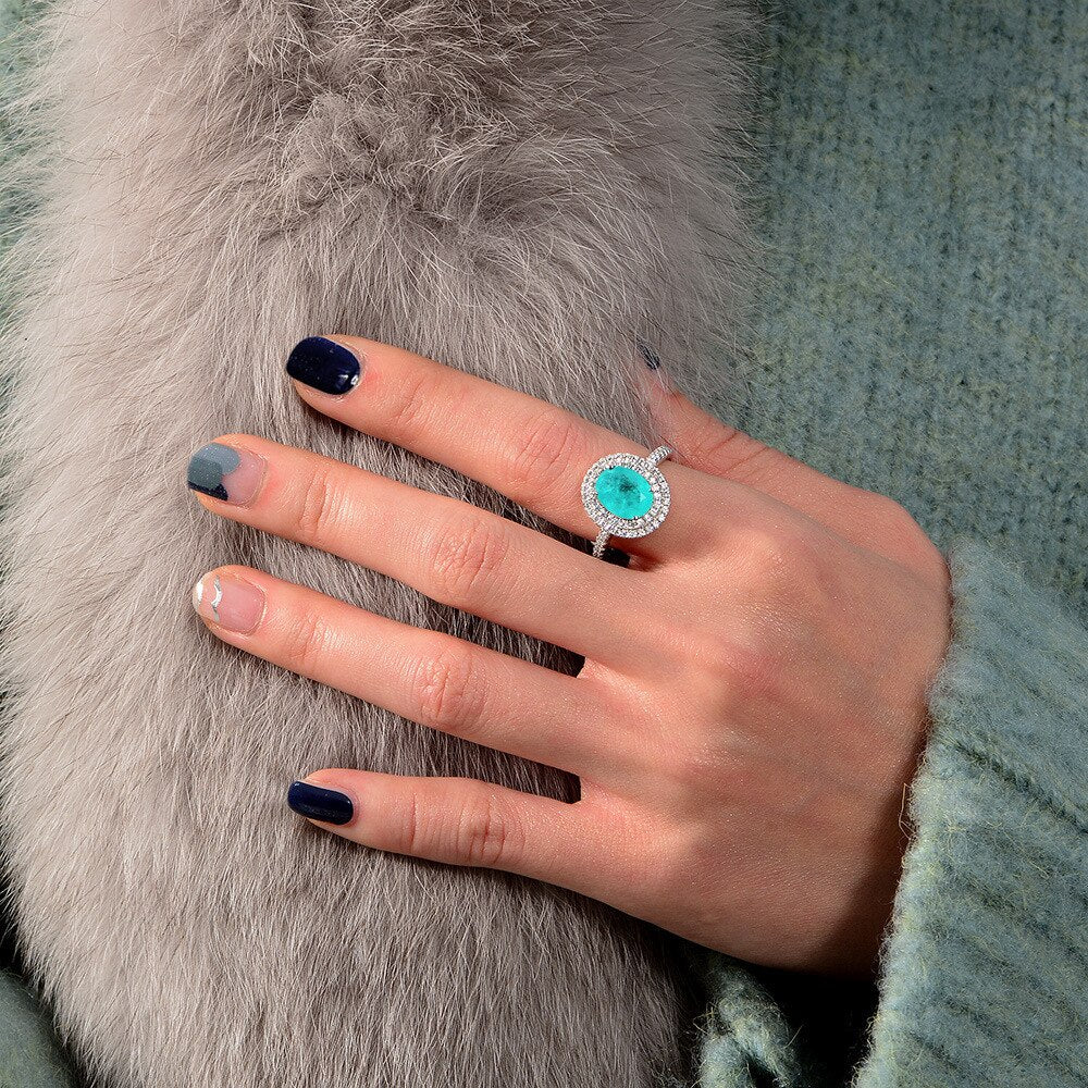 Halo-Ring mit Zirkonia-Pavé R0403