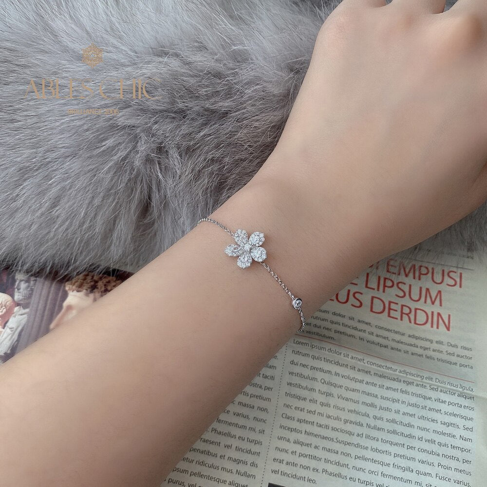 Blütenblatt Blume Hochzeit Armband B0855