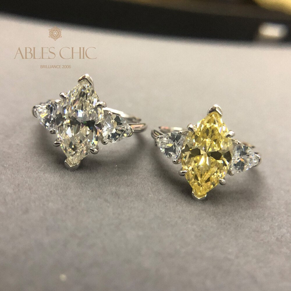 Diamant-Verlobungsring mit 3 Steinen R0313