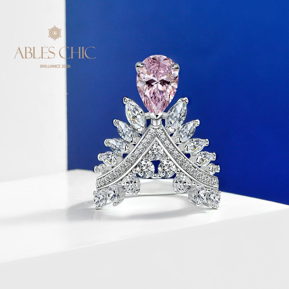 Saphir Birnenkronenring R1532