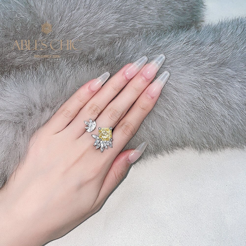 Offener Ring mit Marquise-Blume R1192
