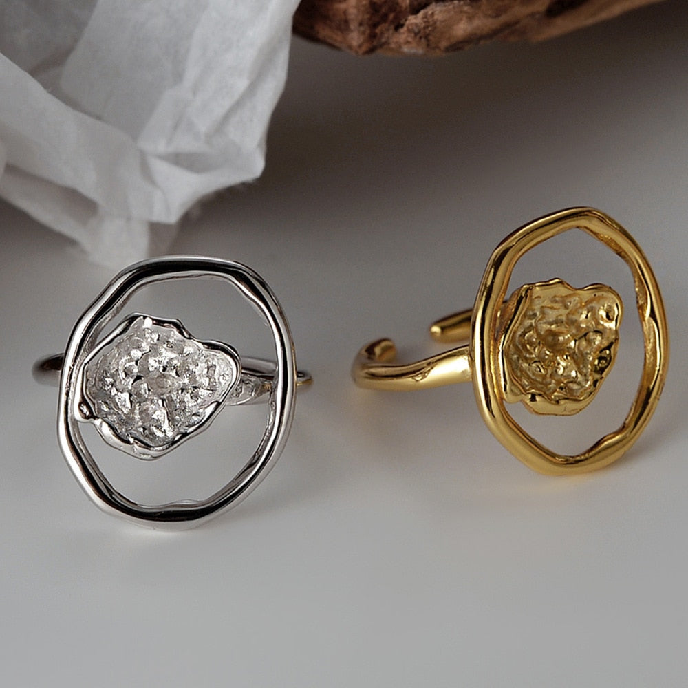Ring mit abstraktem Blumenmuster R1080