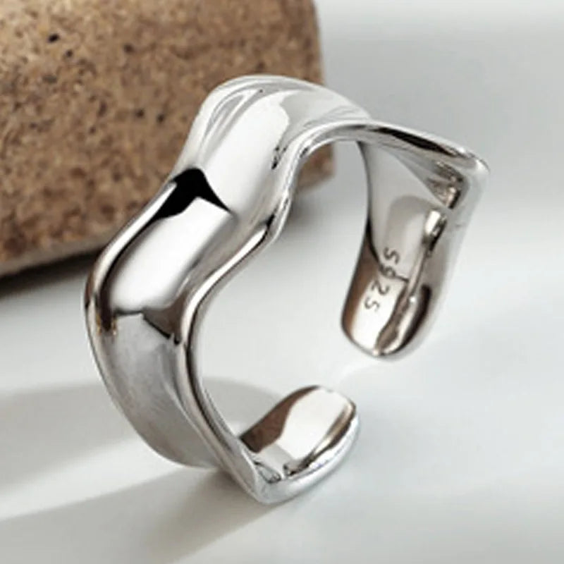 Abstrakter breiter dicker Ring R1045