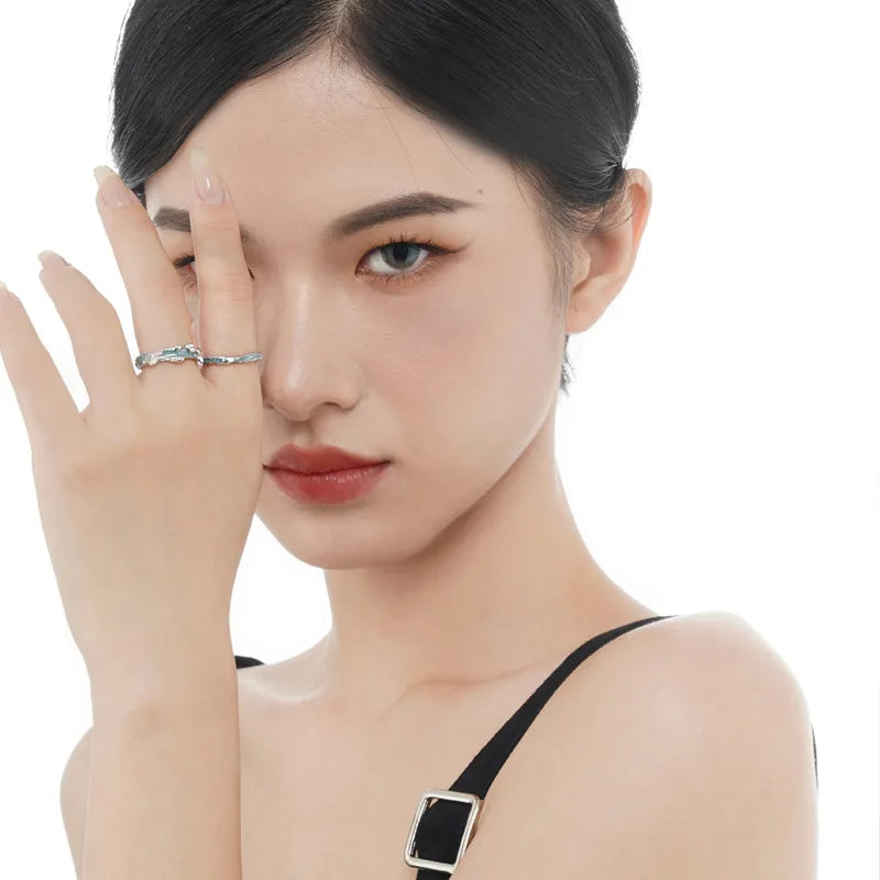 Emaille-Ring mit Alien-Element R1201