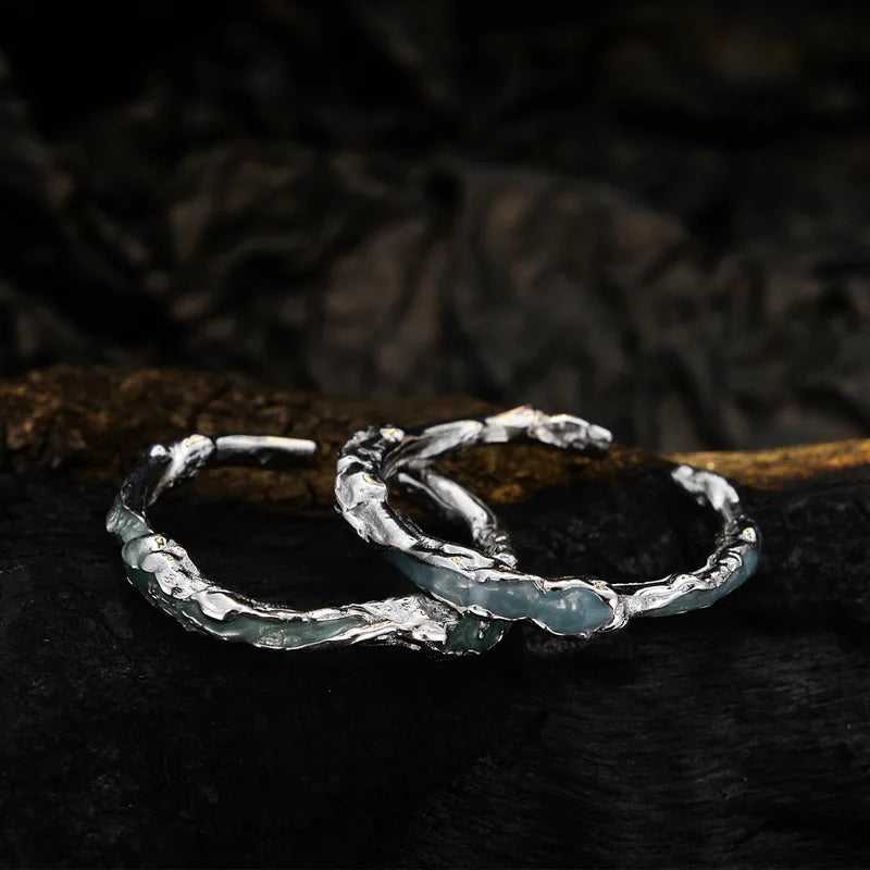 Emaille-Ring mit Alien-Element R1201