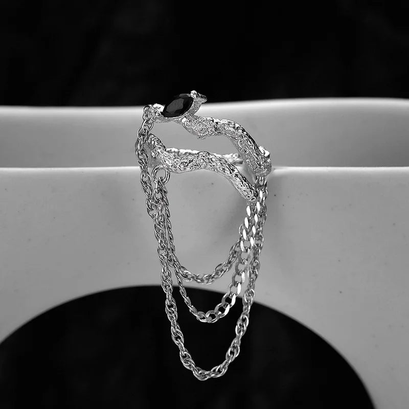 Lange Ketten Unregelmäßiger Ring R1169
