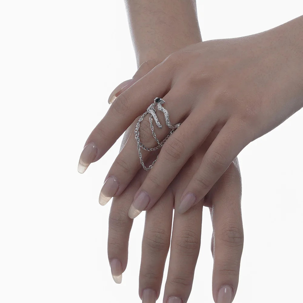 Lange Ketten Unregelmäßiger Ring R1169