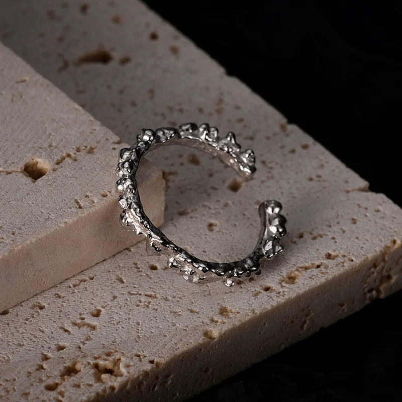Alien-Ring aus geschmolzenen Perlen R1179