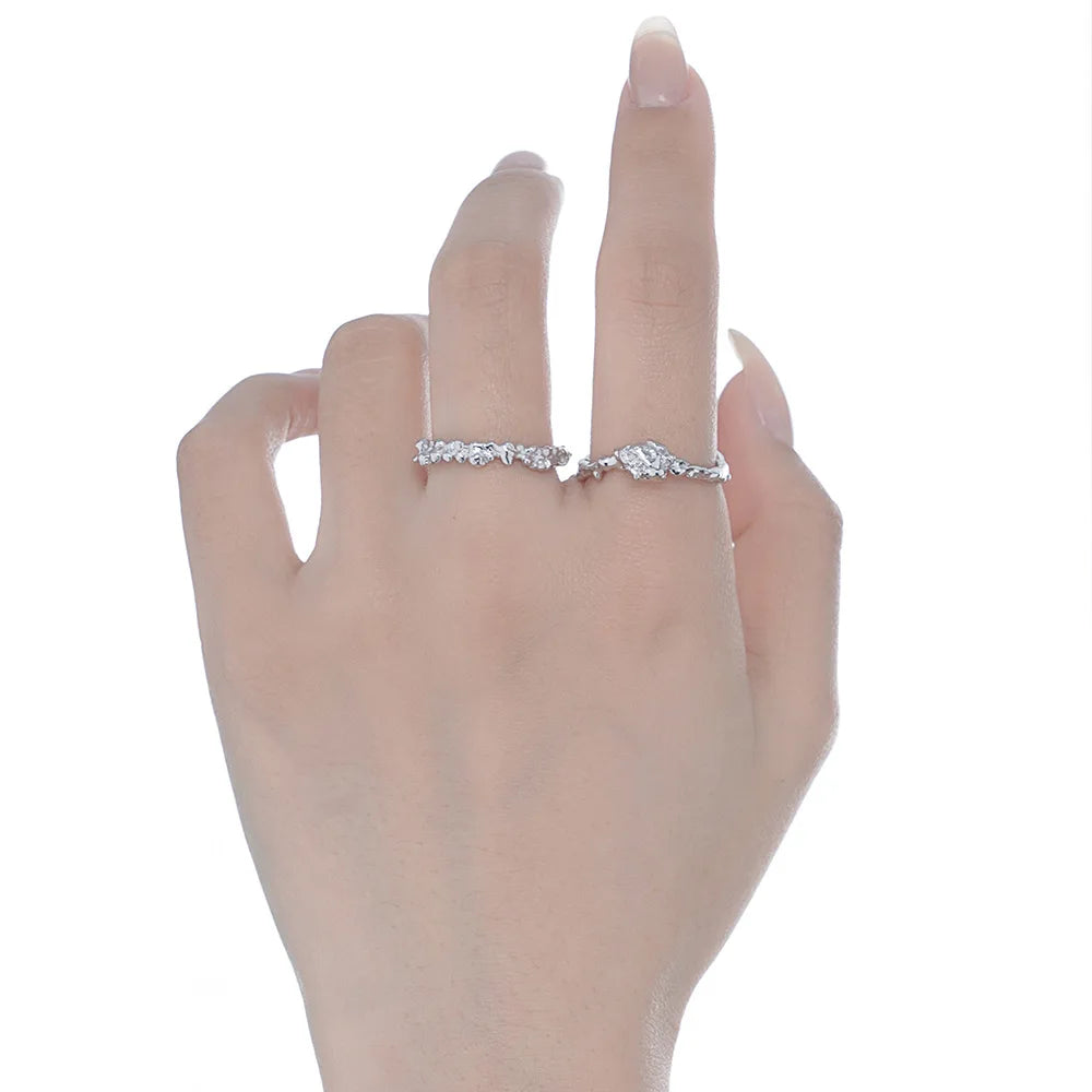 Alien-Ring aus geschmolzenen Perlen R1179