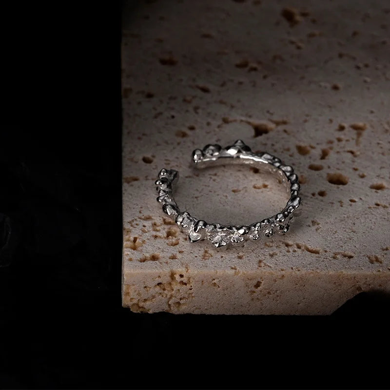 Alien-Ring aus geschmolzenen Perlen R1179