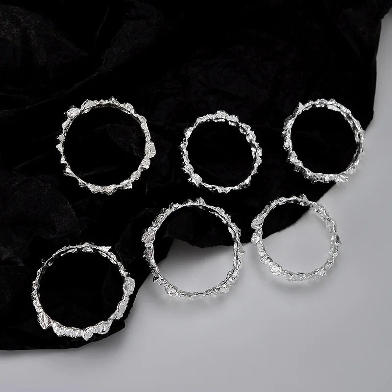 Robuster Ring mit Alien-Textur R1253