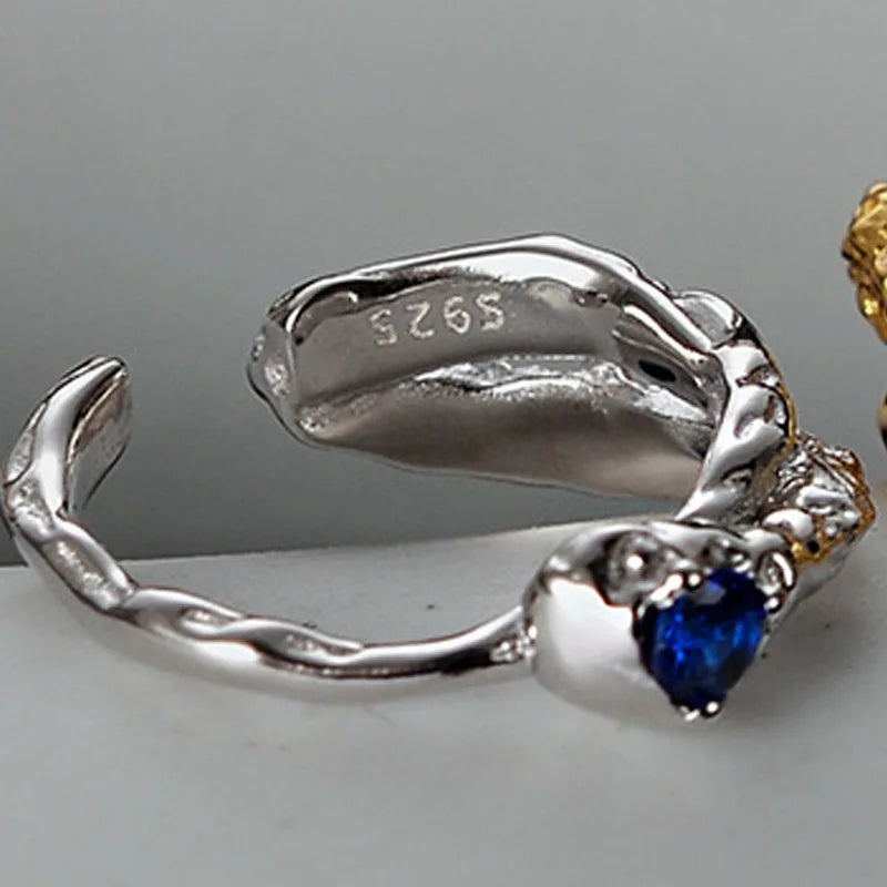 Alien Textur CZ Ring R1258