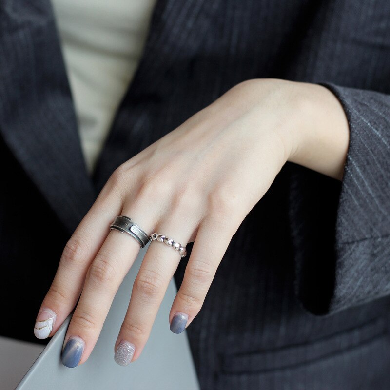 Antiker, matter Plissee-Ring R1285