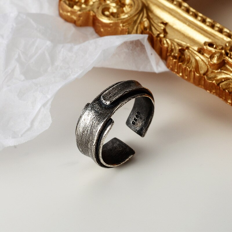 Antiker, matter Plissee-Ring R1285