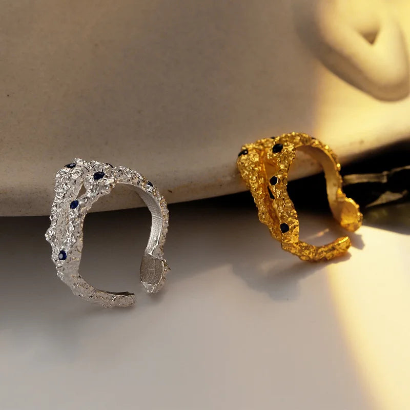 Rindenstruktur CZ Ring R1279
