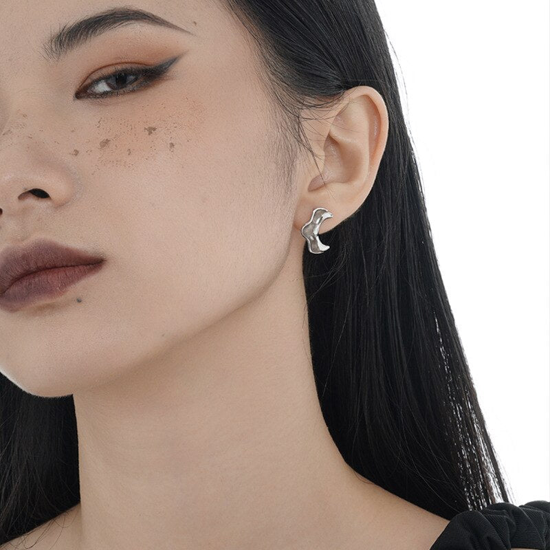 Exzentrische Beanpod-Ohrstecker E1031