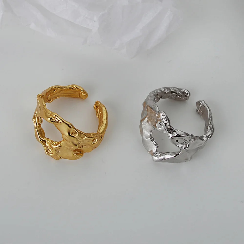 Geschlagener, robuster, unregelmäßiger Ring R17