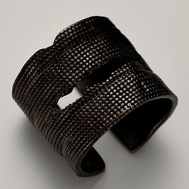 Geflochtener breiter robuster Ring R1256