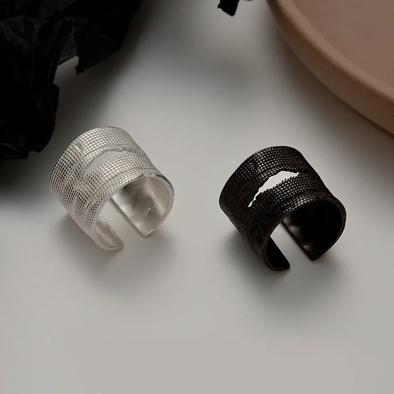 Geflochtener breiter robuster Ring R1256