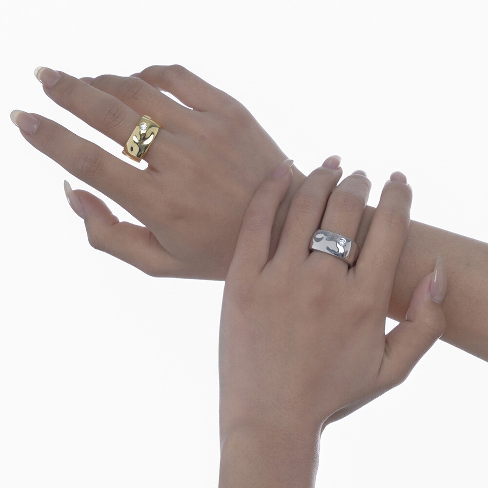 Breiter, schwerer, unkonventioneller Ring R1089