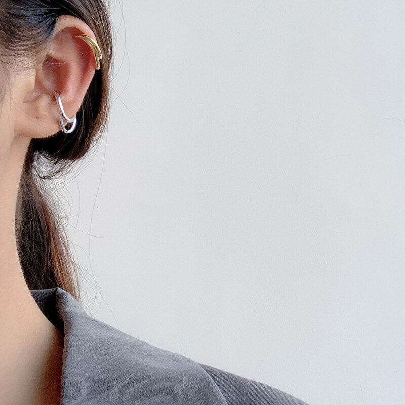 Gepflasterte dicke Drahtohrringe E1085 1 Stück