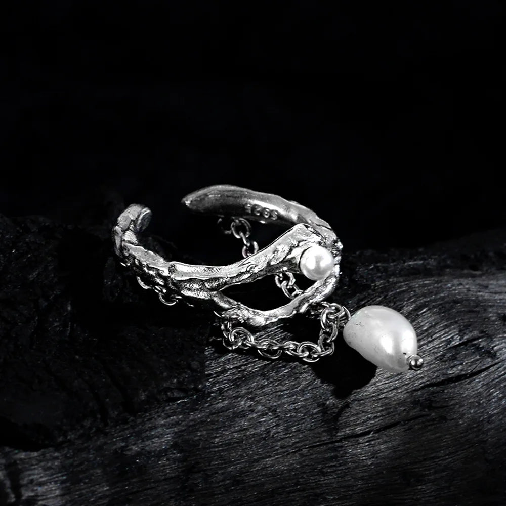 Halloween-Ring mit Perlenkette R1220
