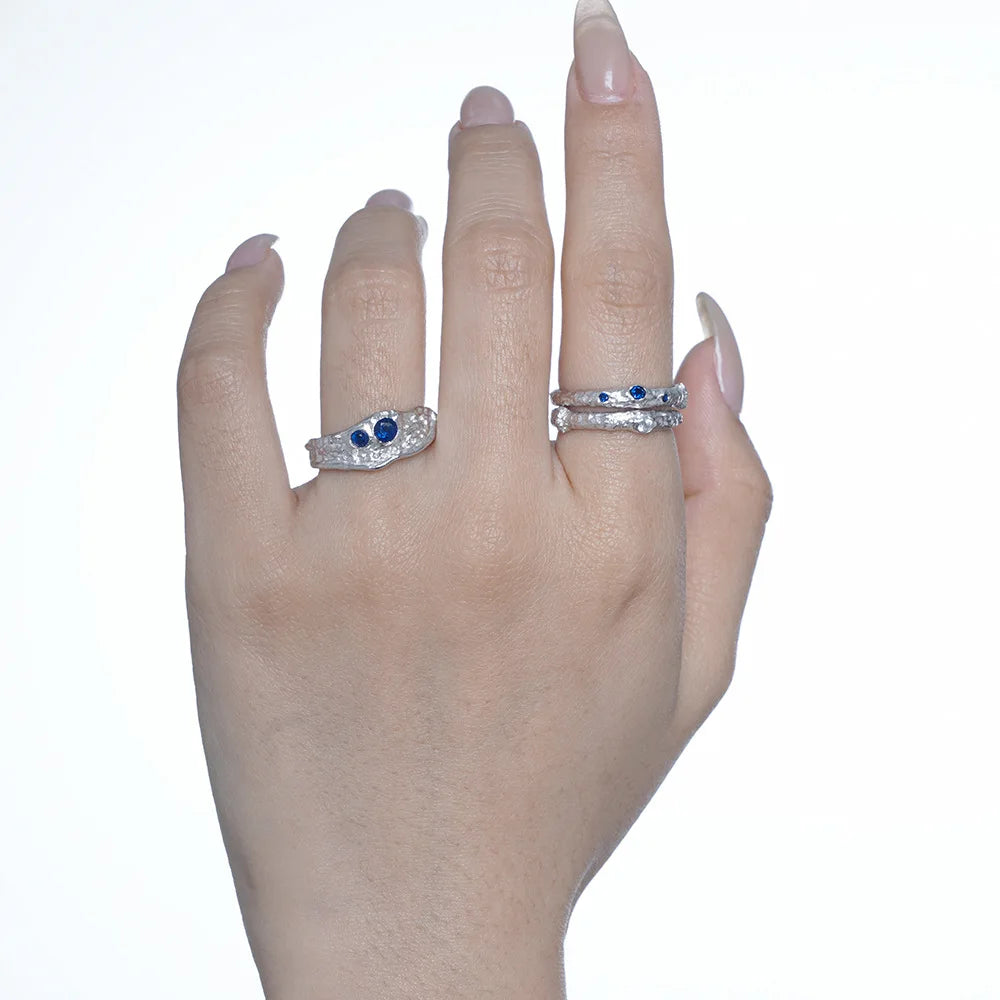 Klobiger unregelmäßiger CZ-Ring R1218
