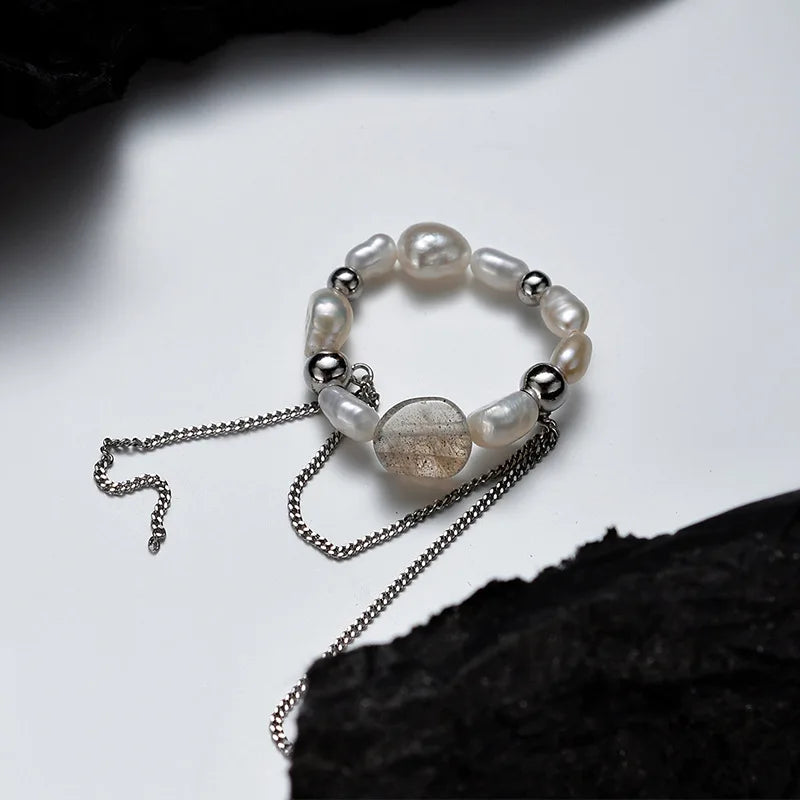 Designer Perlenquastenring R1174