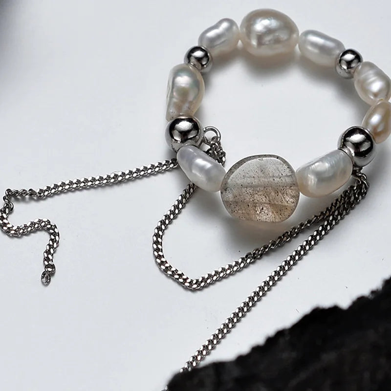 Designer Perlenquastenring R1174