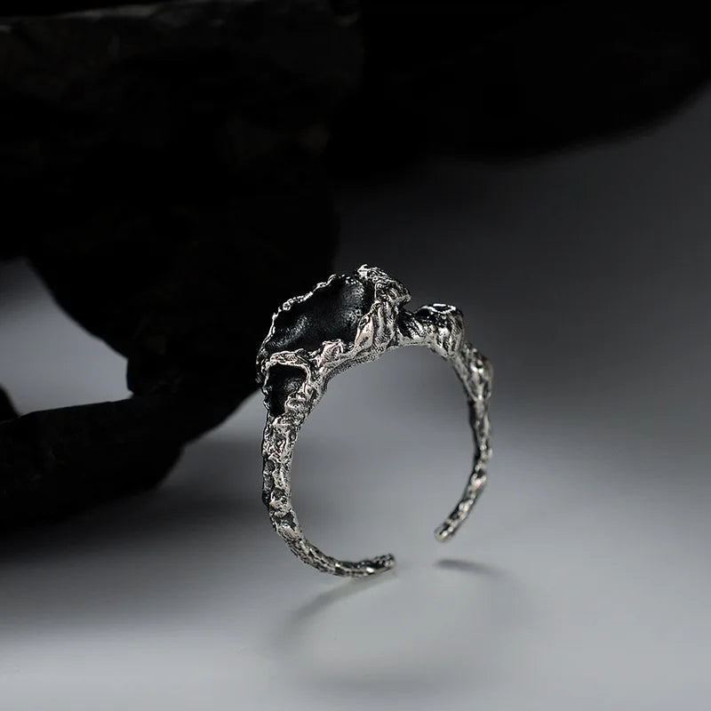 Designer-Ring mit unregelmäßiger Emaille R1175