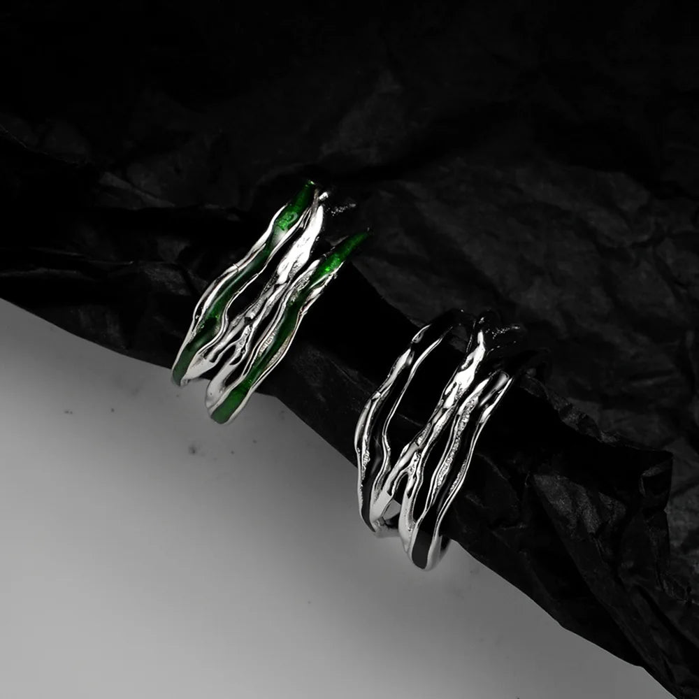 Emaille-Streifen, breiter, unregelmäßiger Ring R1242