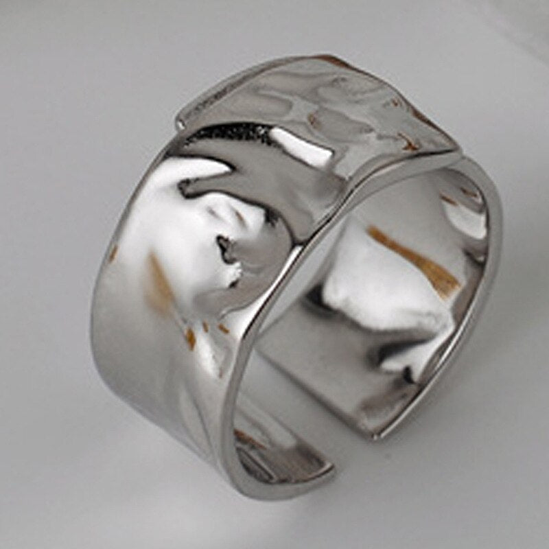 Breiter strukturierter dicker Ring R1037