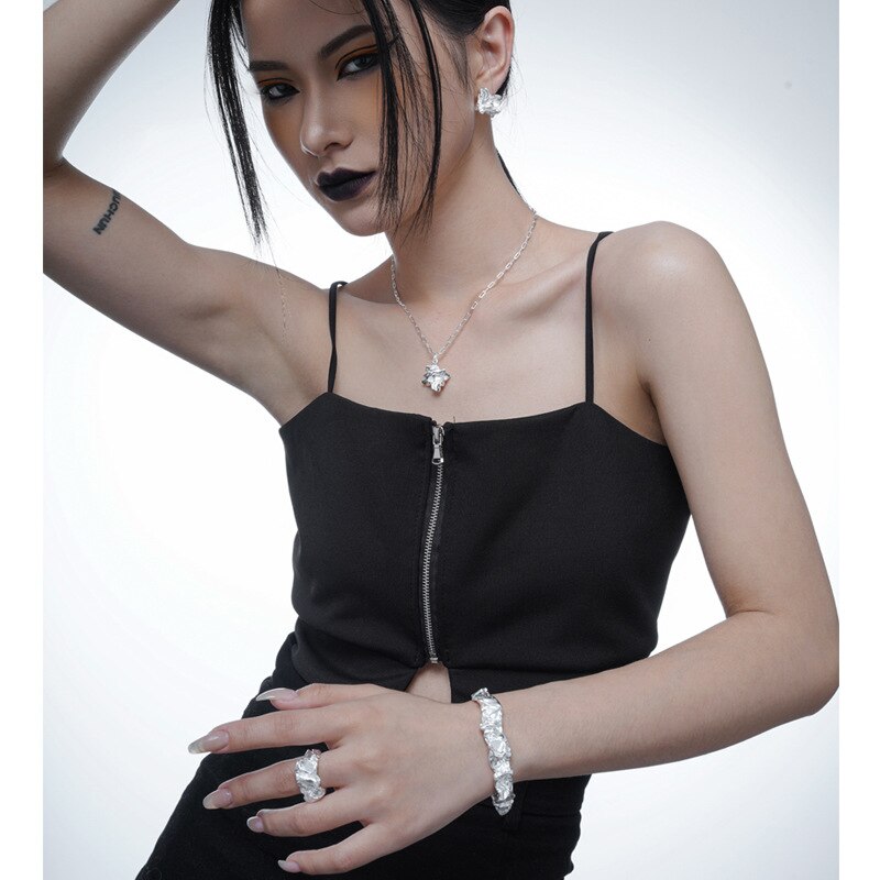 Offener Ring mit zerbröckeltem Muster R1070